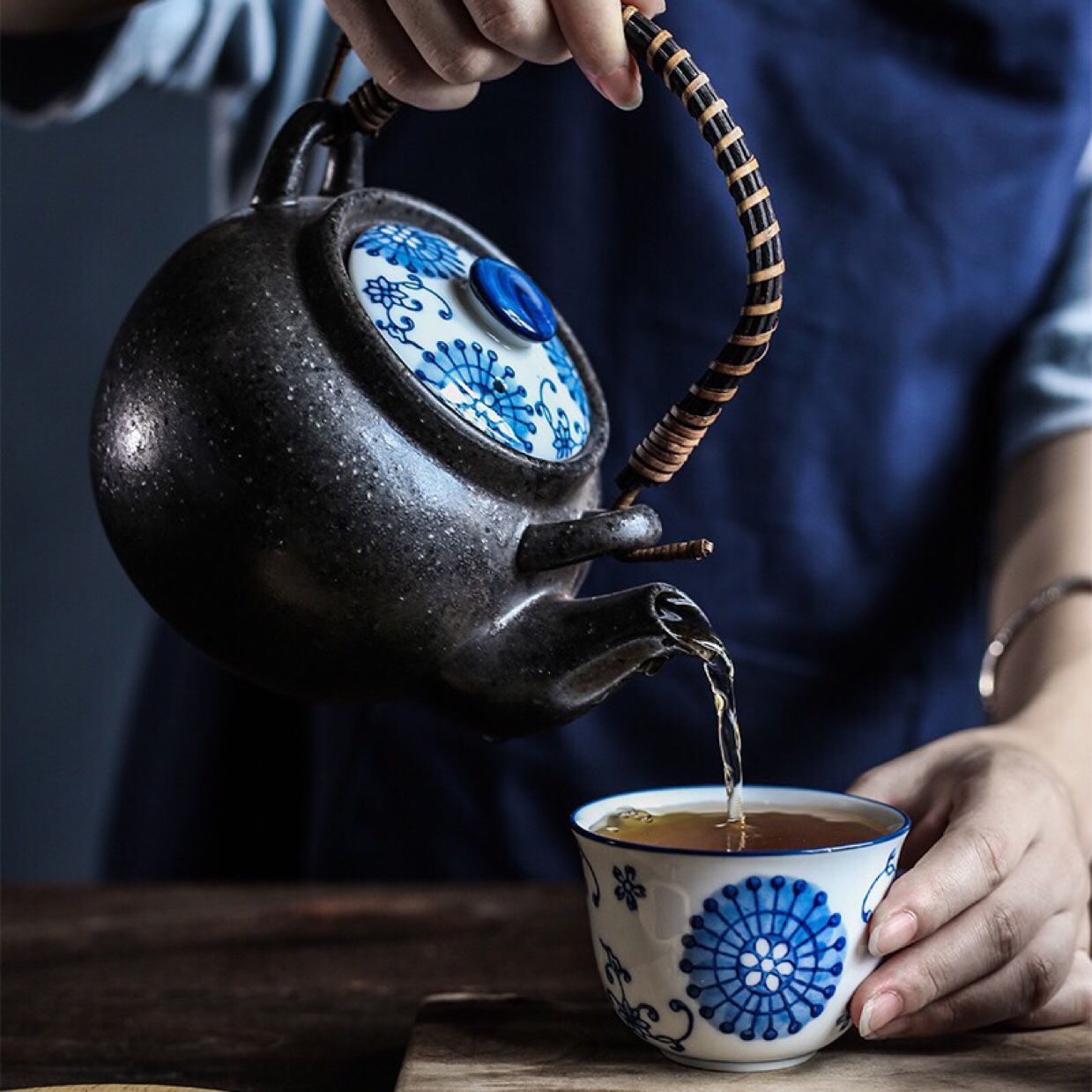 Bộ Ấm Chén Men Đen
