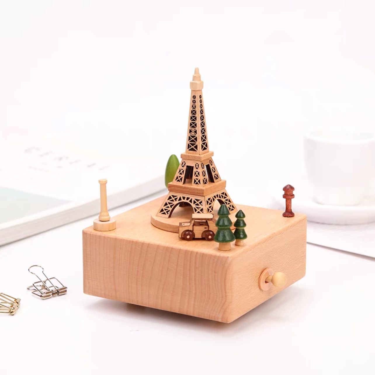 Hộp Nhạc Xe Ô Tô Gỗ