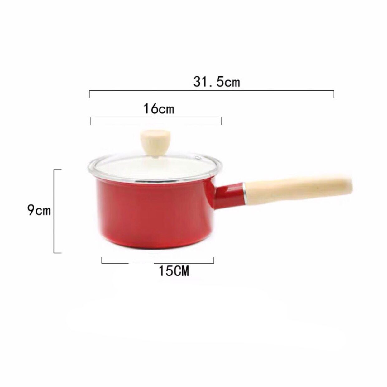Nồi Tráng Men 1100ml (có nắp)
