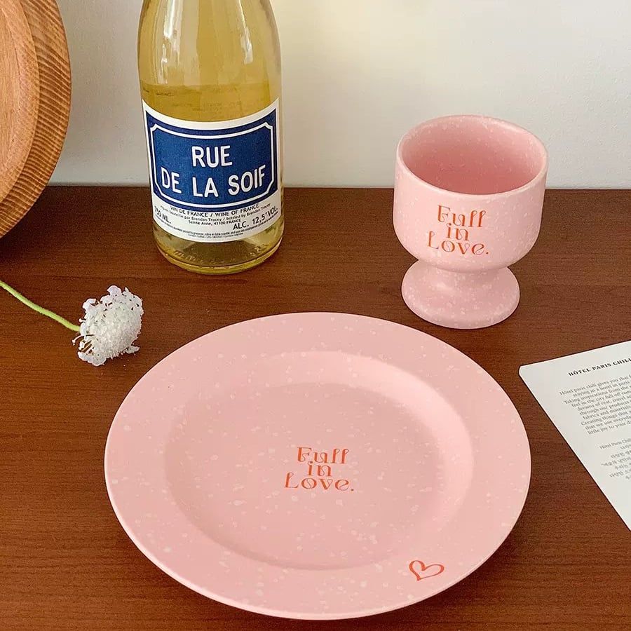Đĩa, Ly Gốm Full In Love