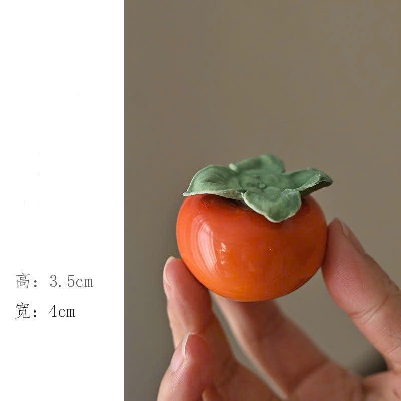 Trái Hồng Gốm Trang Trí Bàn Trà