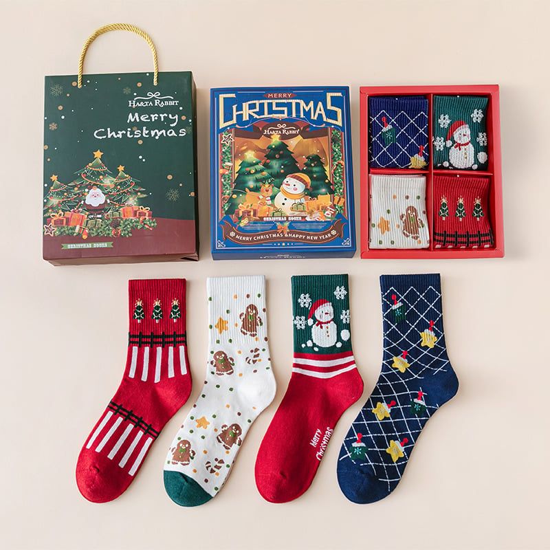 Set 4 Tất Ha&Ta Rabbit Kèm Túi,Hộp