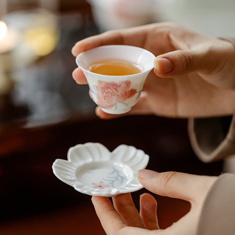 Set Tách Trà Hoa Mẫu Đơn