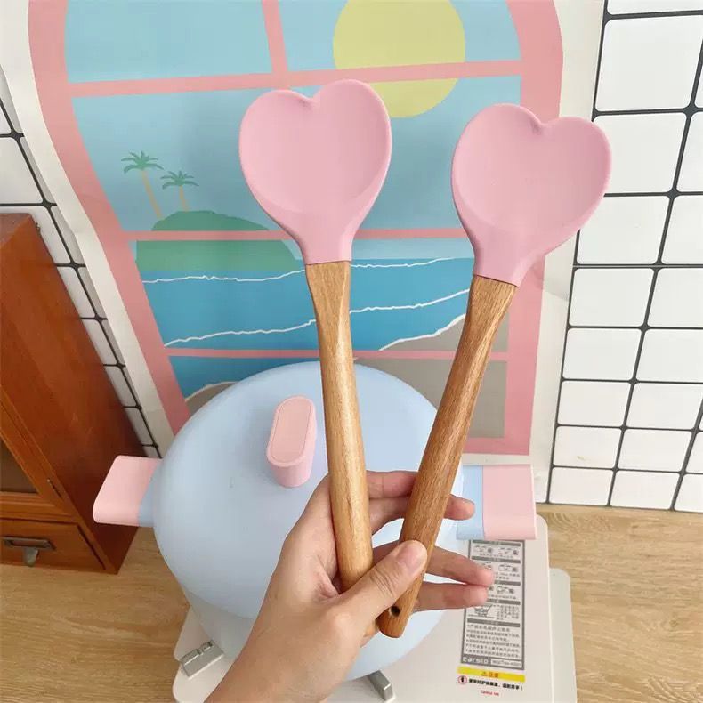 Muỗng Sillicon Trái Tim