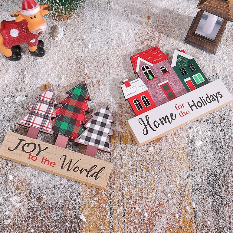 Biển Gỗ Xmas Thông Điệp