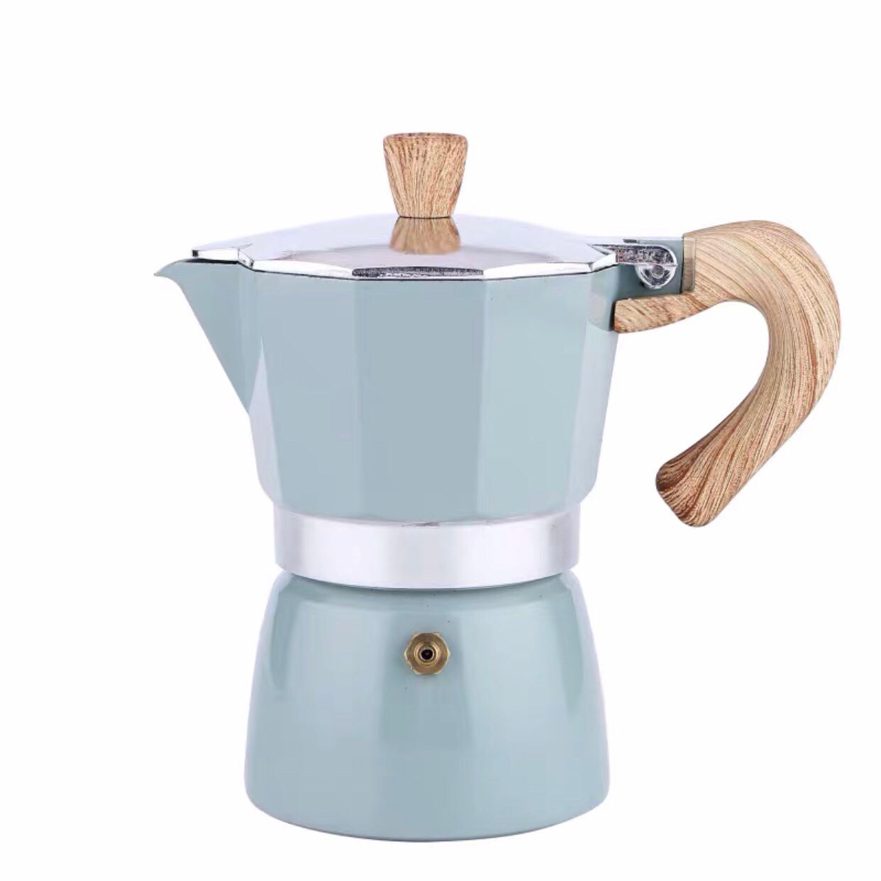 Moka Pot Tay Cầm Vân Gỗ