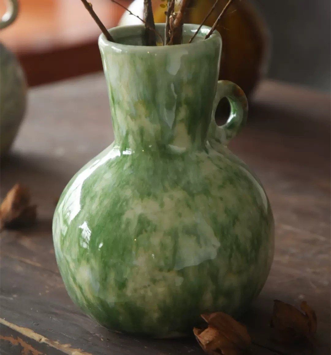 Bình Hoa Cổ Điển Rêu Xanh