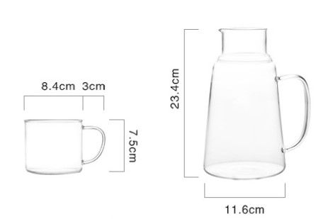 Bình thủy tinh 295 (kèm ly)