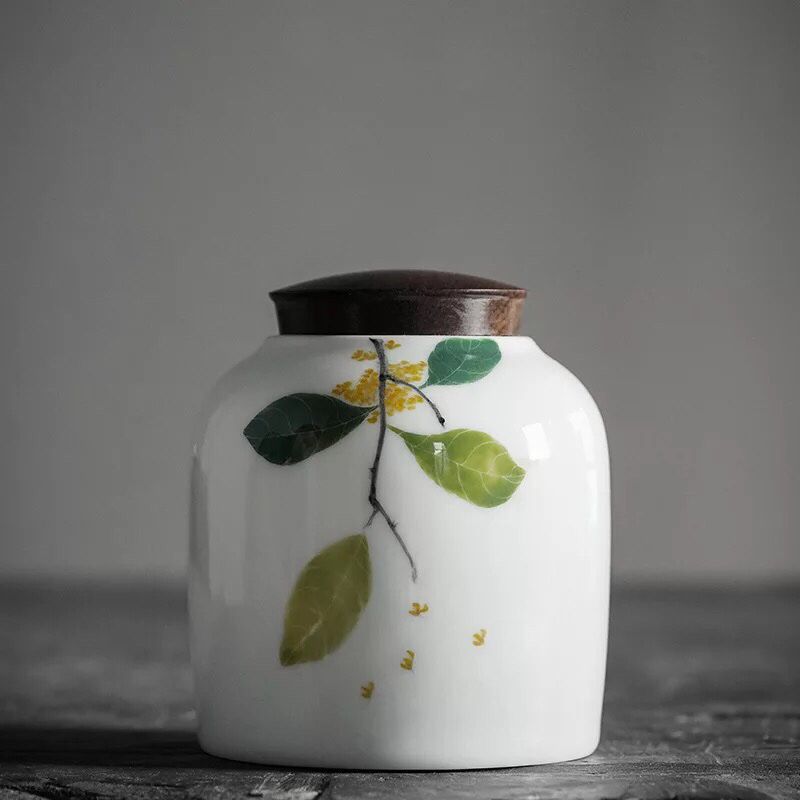 Hũ Trà Họa Tiết Vẽ Tay