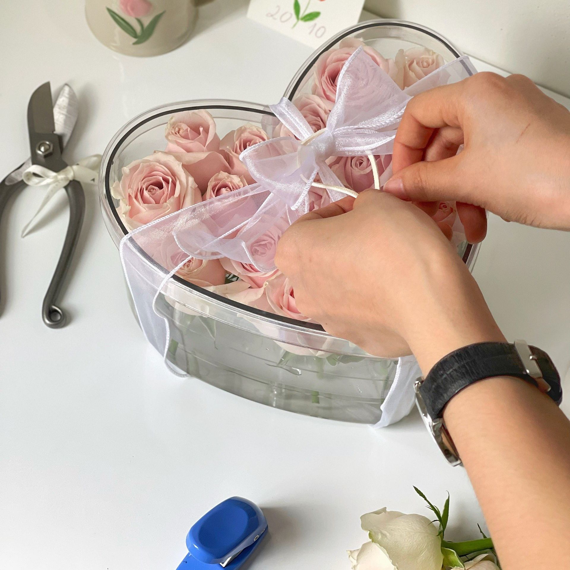 Hộp Cắm Hoa Pha Lê