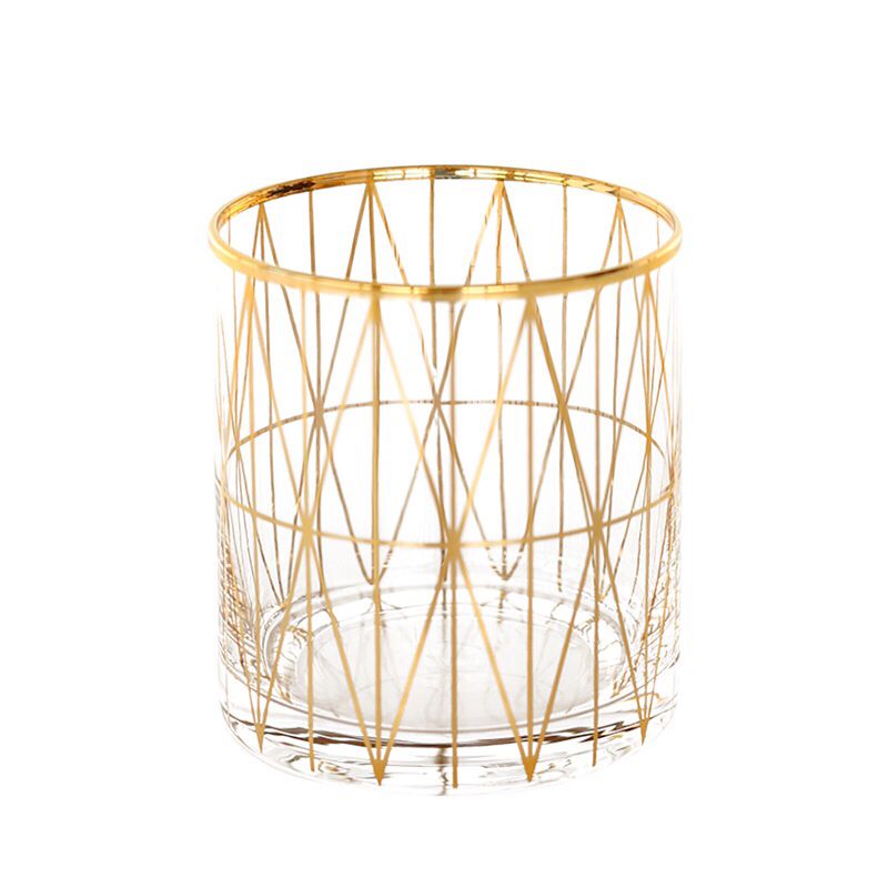Cốc Thủy Tinh Họa Tiết Gold