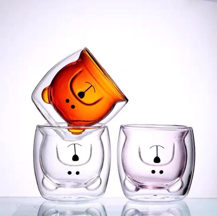 Cốc Thủy Tinh Gấu (2 lớp)