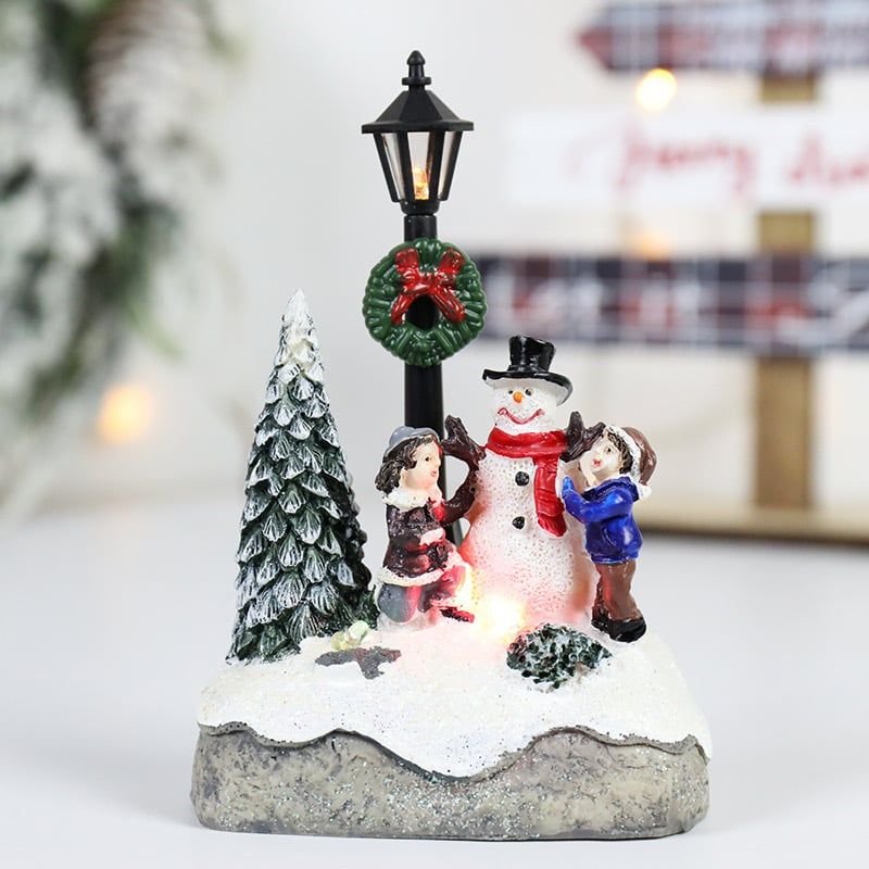 Tượng Snowman And The Christmas Lamppost