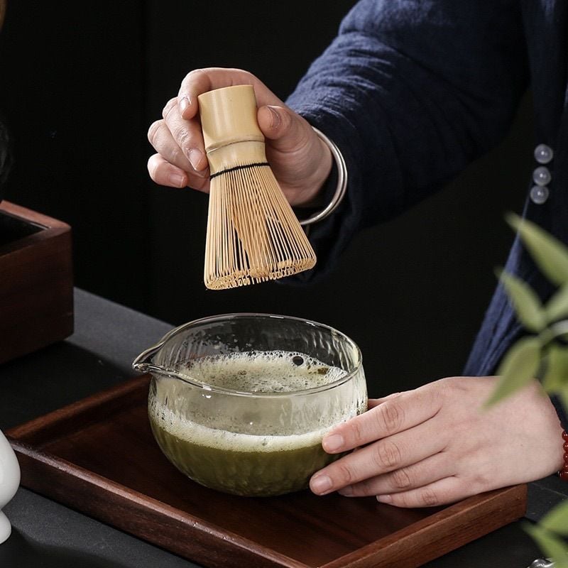 Bát Matcha Vân Mờ