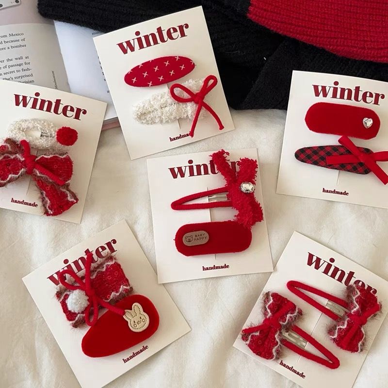 Set Kẹp Tóc Red Winter
