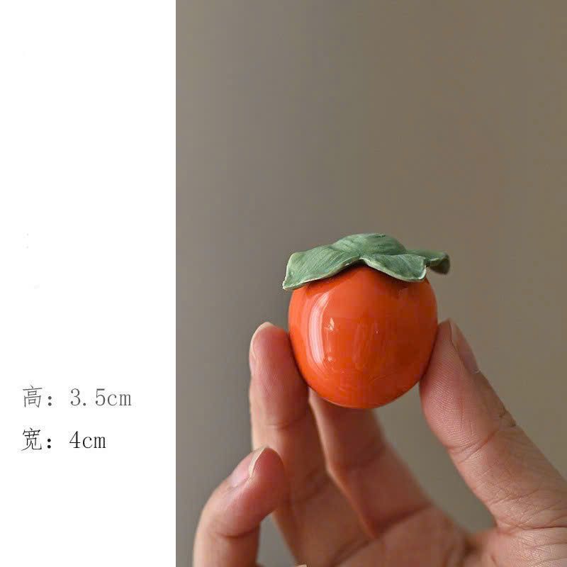 Trái Hồng Gốm Trang Trí Bàn Trà