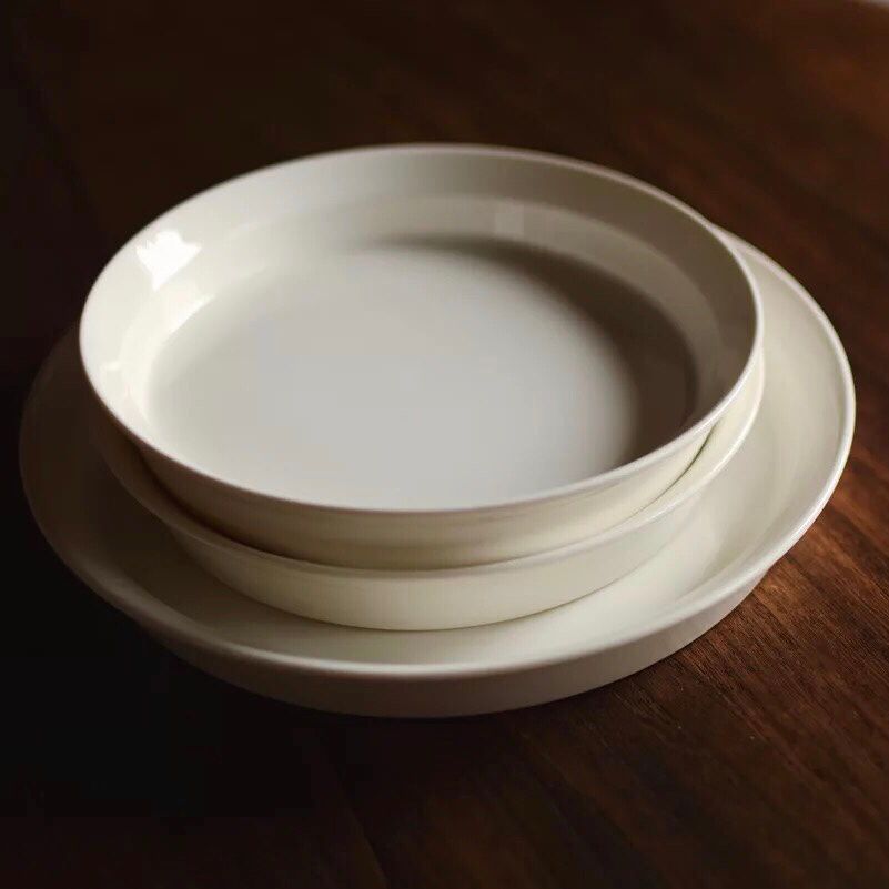 Đĩa Sứ Trắng Basic