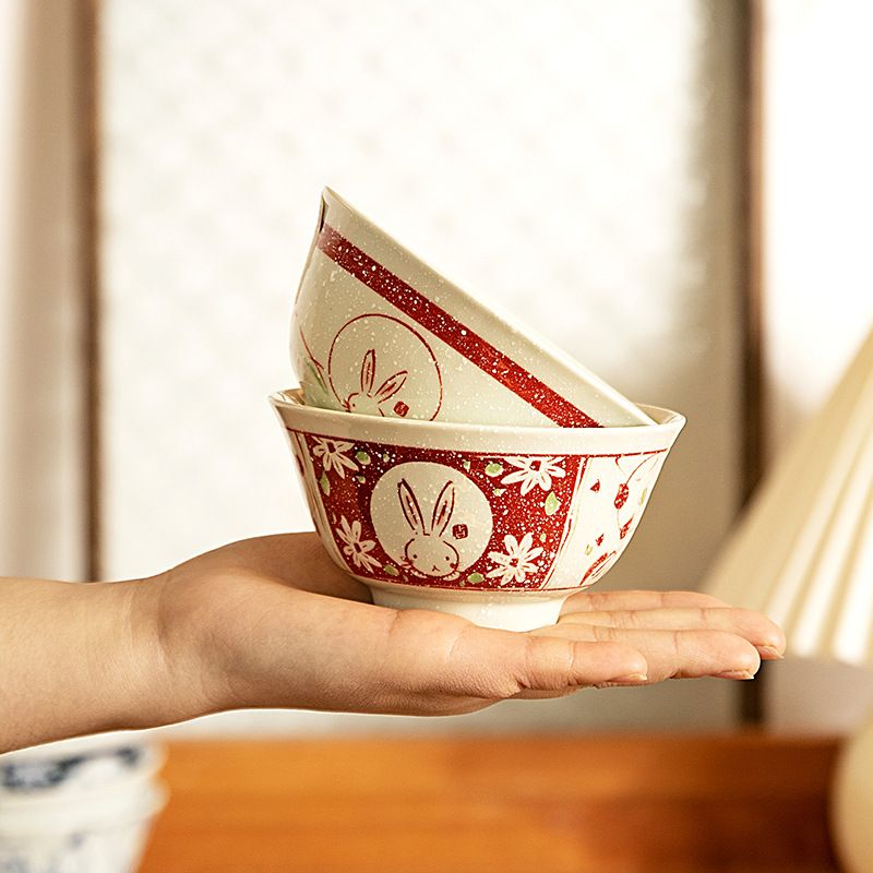 Set Bát Sứ Thỏ Ngọc Tuyết