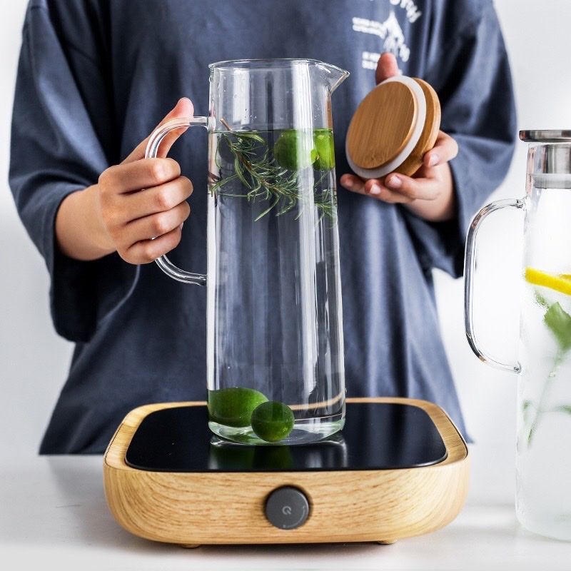 Bình Thủy Tinh Nắp Gỗ 1500ml