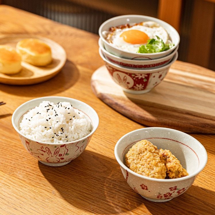 Set Bát Sứ Thỏ Ngọc Tuyết