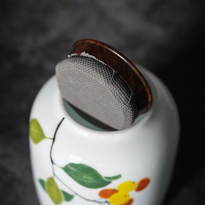 Hũ Trà Họa Tiết Vẽ Tay