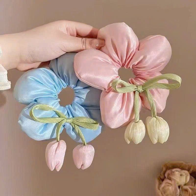 Dây Buộc Tóc Bông Hoa Điệu Đà