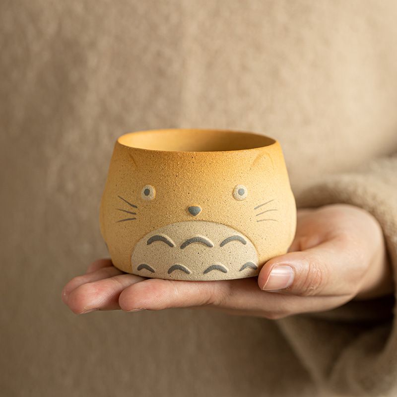 Cốc Gốm Thô Totoro