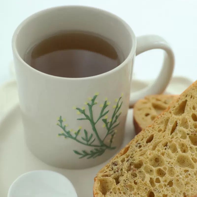 Cốc Hoa Cỏ Màu Tro