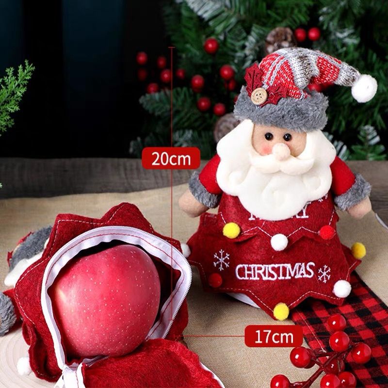 Túi Đồ Giáng Sinh Xám Đỏ
