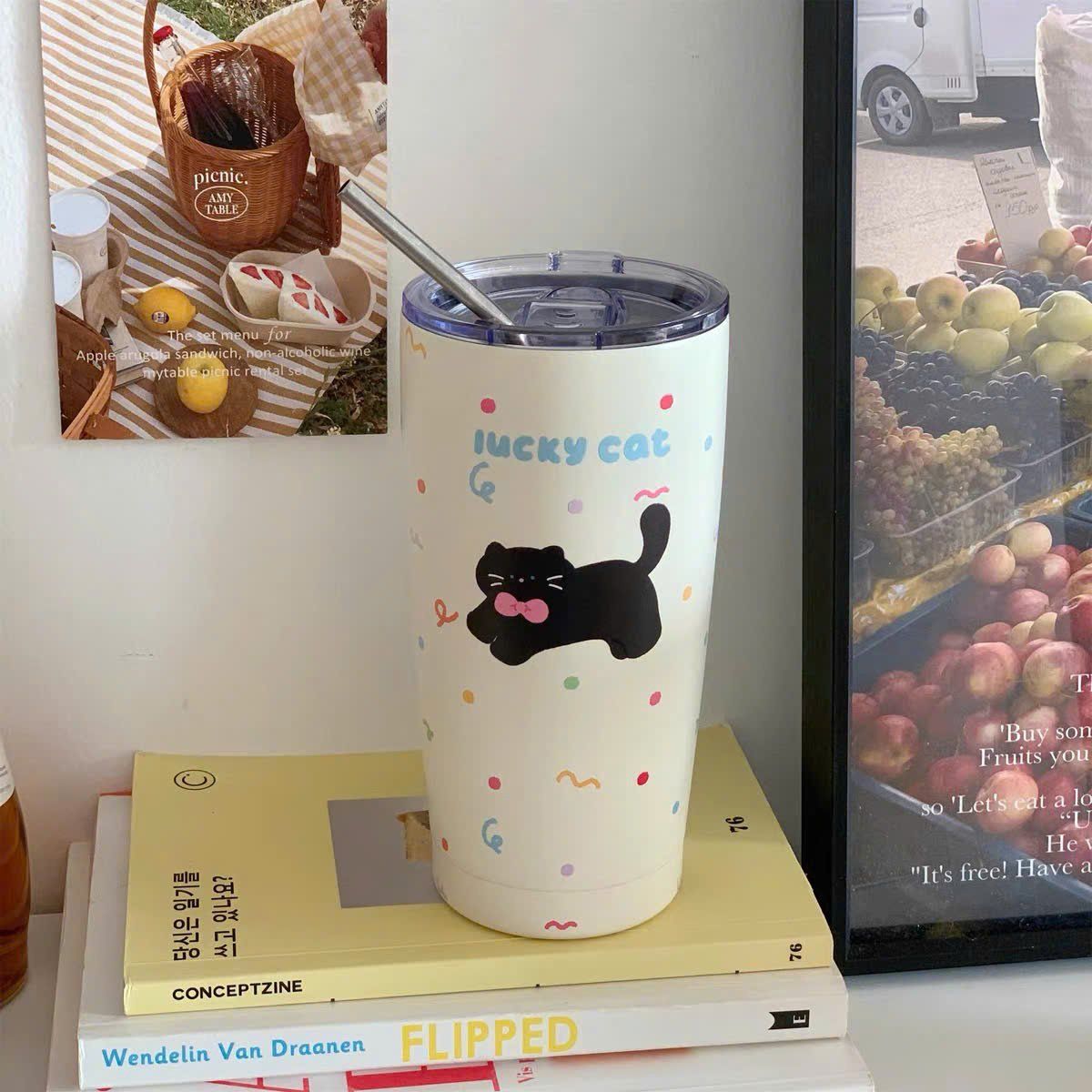 Cốc Giữ Nhiệt Lucky Cat