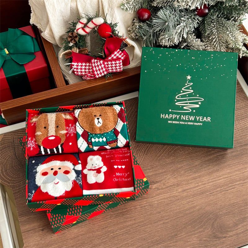 Set 4 Tất Cotton Xmas