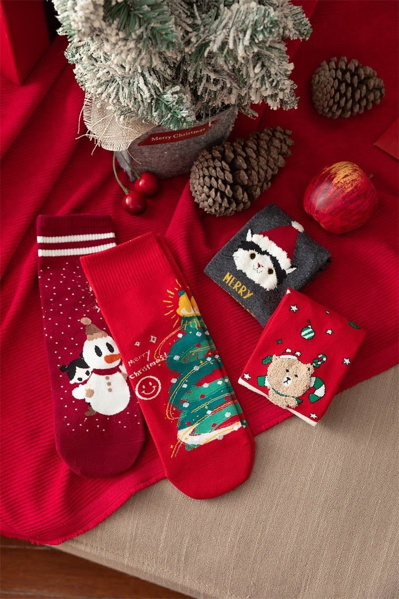 Set 4 Tất Cotton Xmas