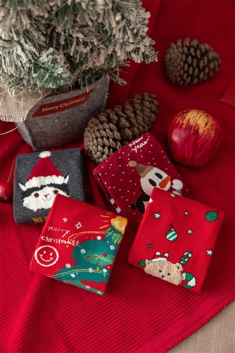 Set 4 Tất Cotton Xmas