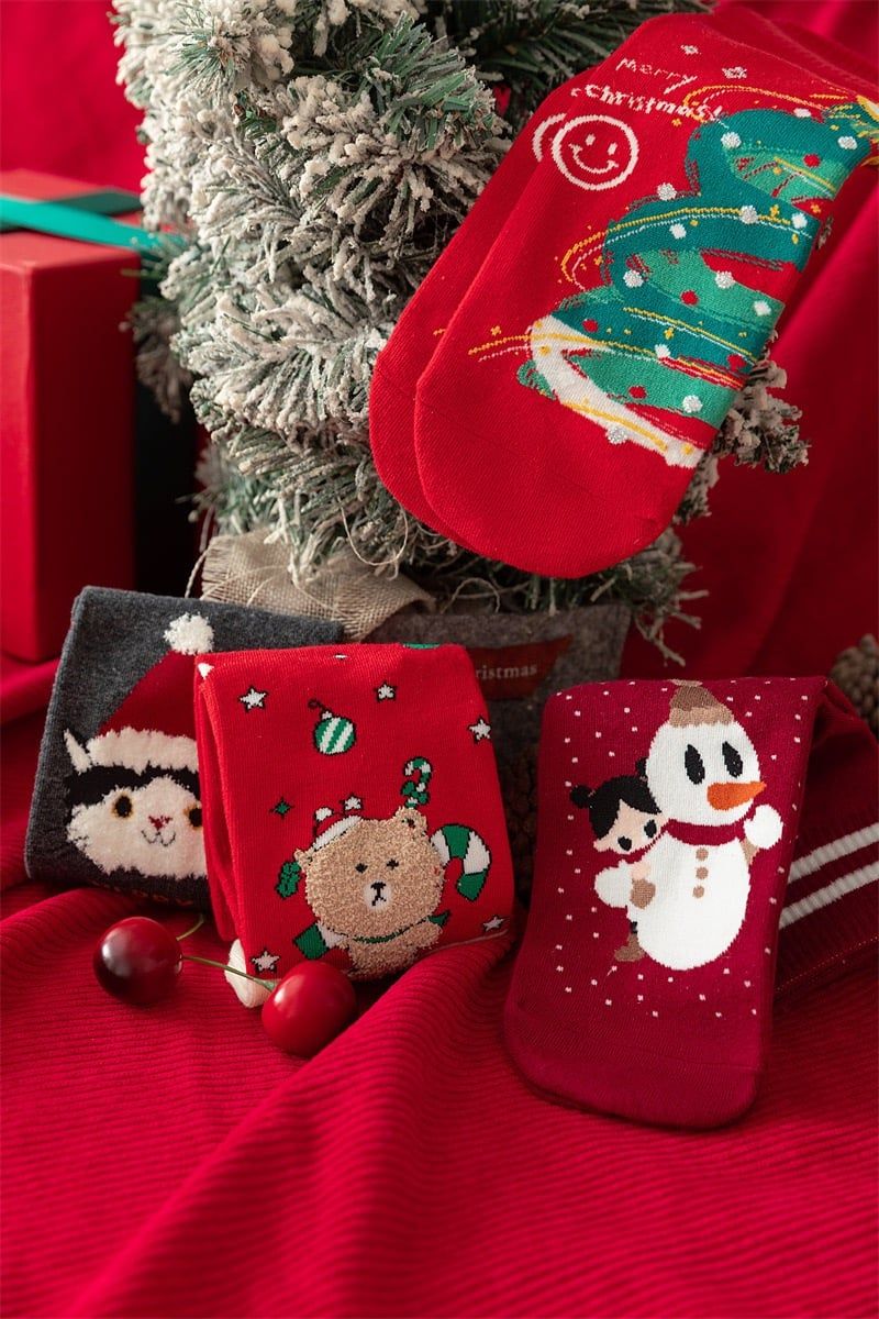 Set 4 Tất Cotton Xmas
