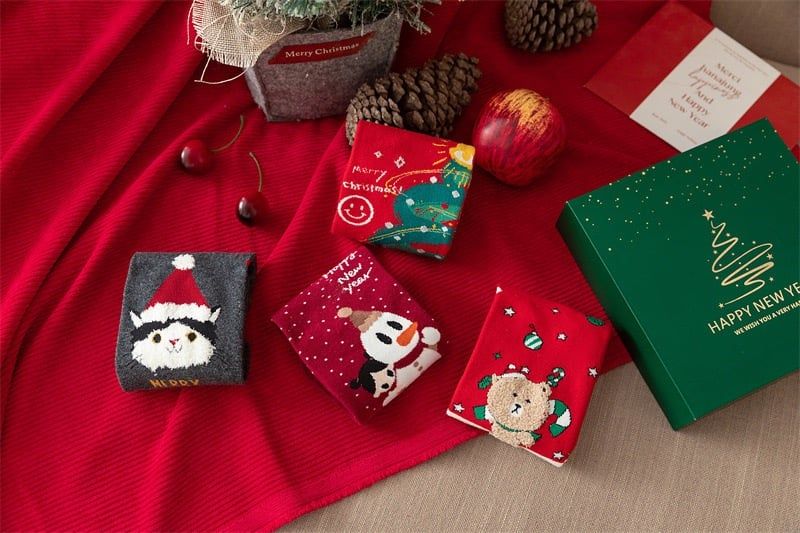 Set 4 Tất Cotton Xmas