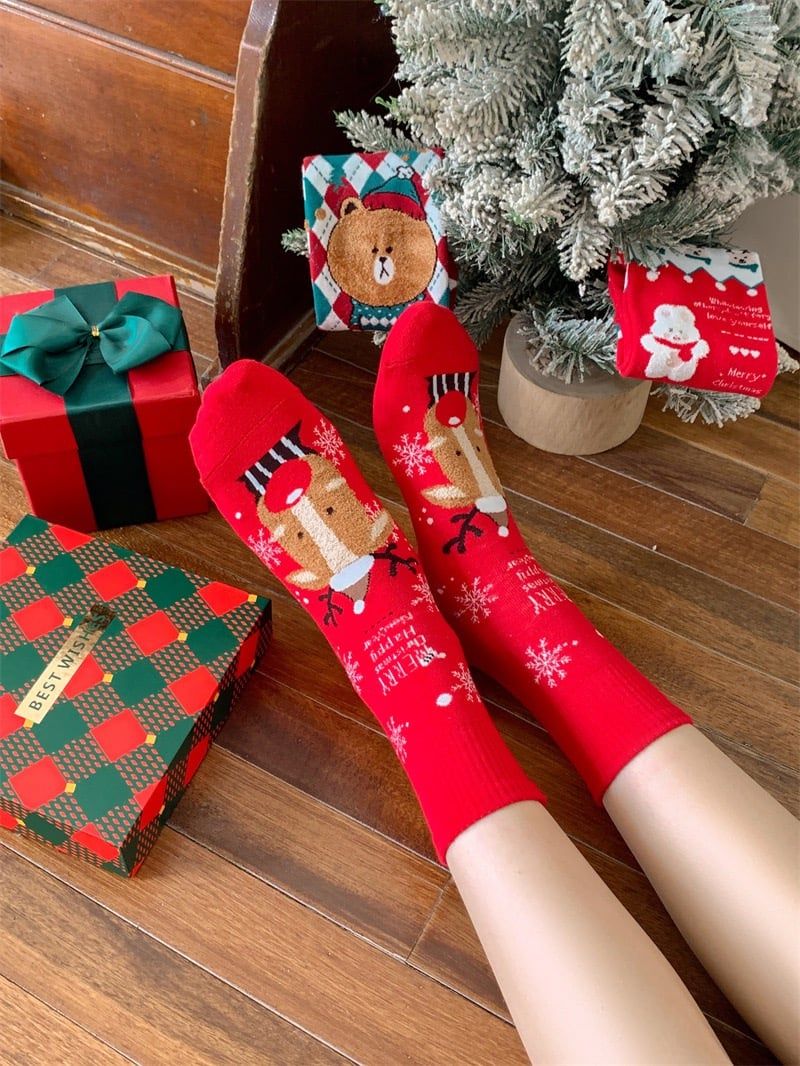 Set 4 Tất Cotton Xmas