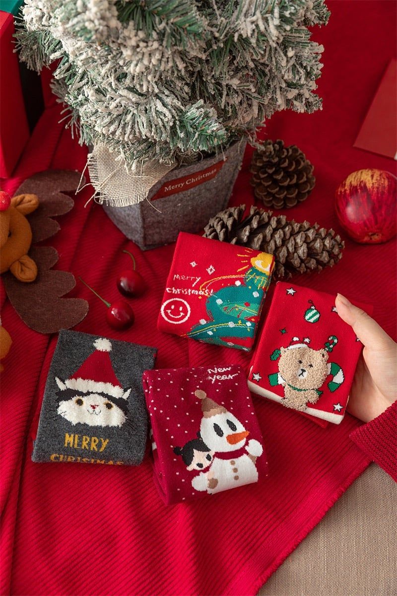 Set 4 Tất Cotton Xmas