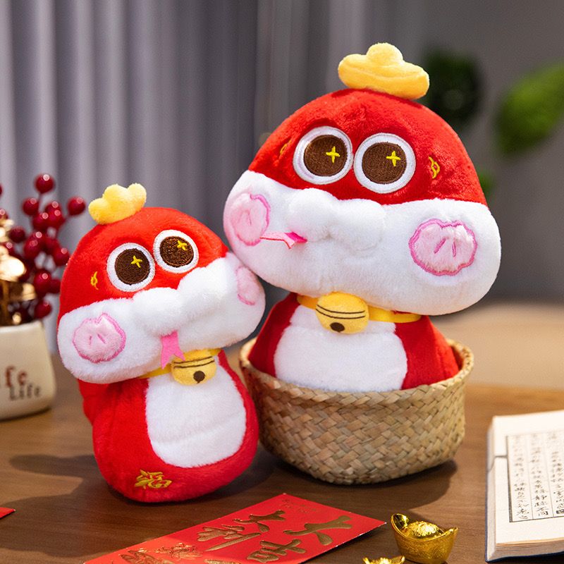 Rắn Bông May Mắn Màu Đỏ