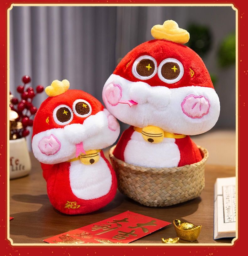 Rắn Bông May Mắn Màu Đỏ