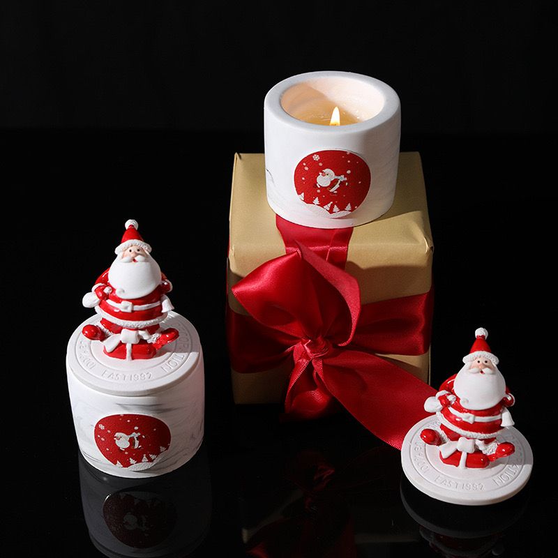 Hũ Nến Santa Gốm