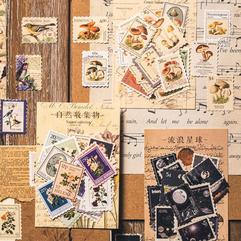 Set 48 Tem Nấm Retro