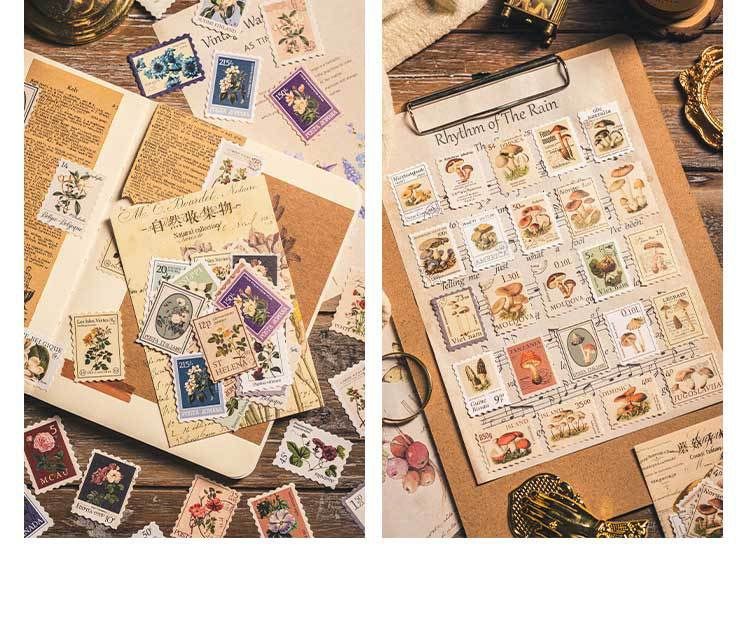 Set 48 Tem Nấm Retro