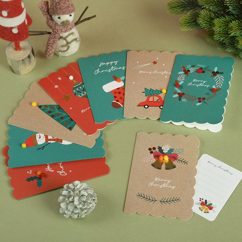 Thiệp Xmas Hoạt Hình Kèm Bao Thư