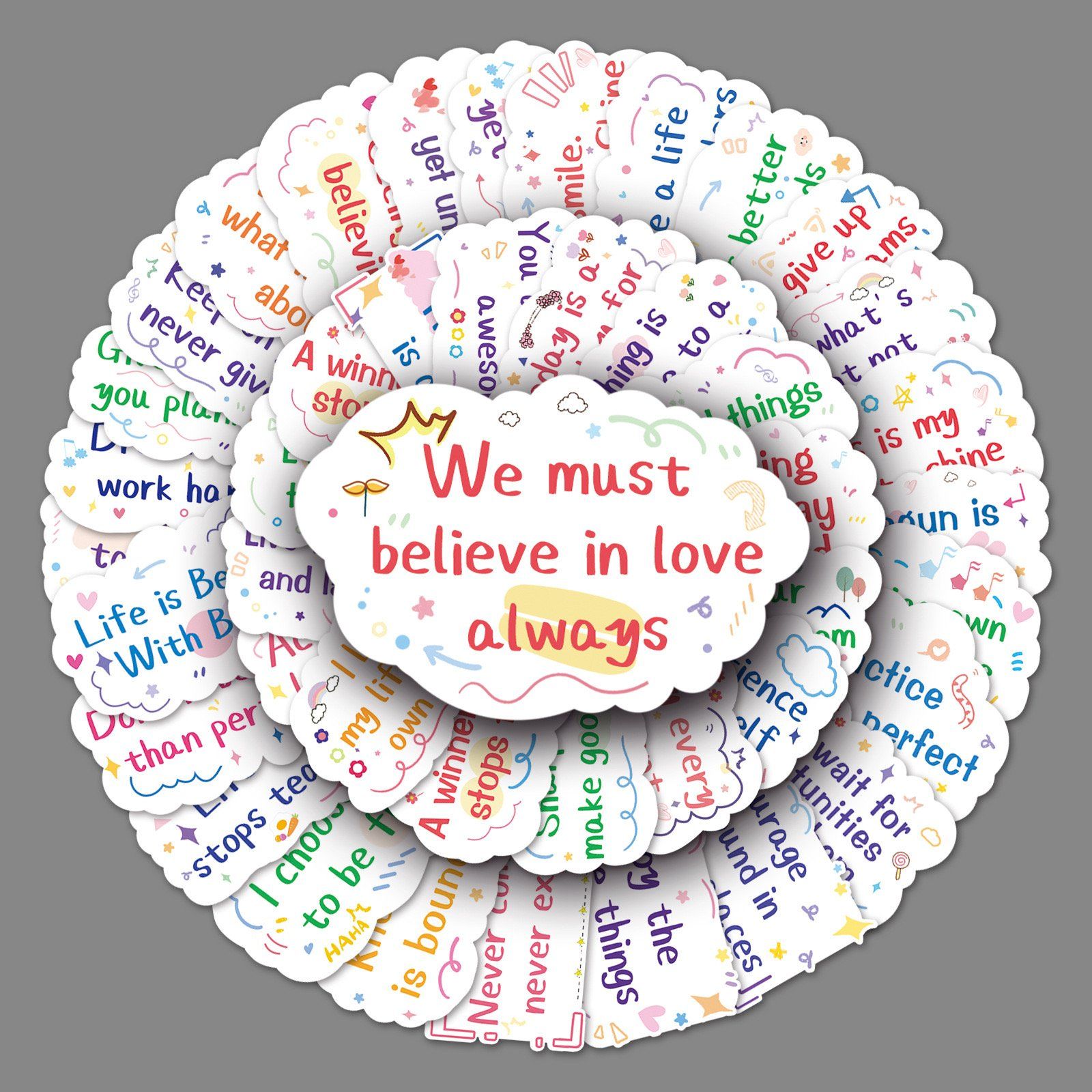 Sticker 50 Câu Tiếng Anh Truyền Cảm Hứng