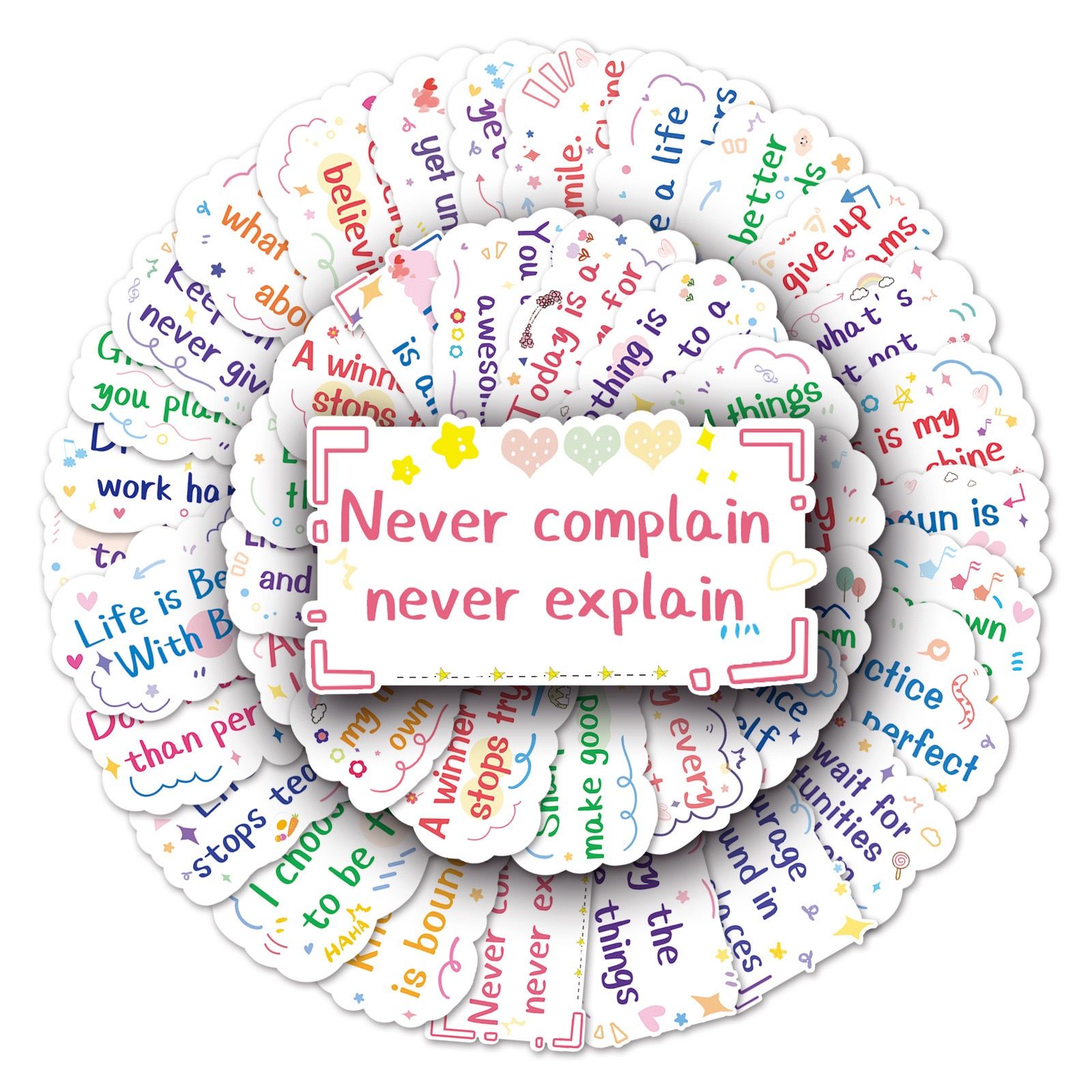 Sticker 50 Câu Tiếng Anh Truyền Cảm Hứng