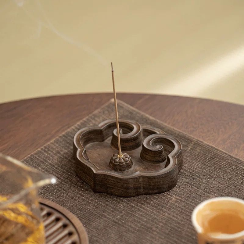 Đế Đốt Trầm Gỗ Mun Ruyi