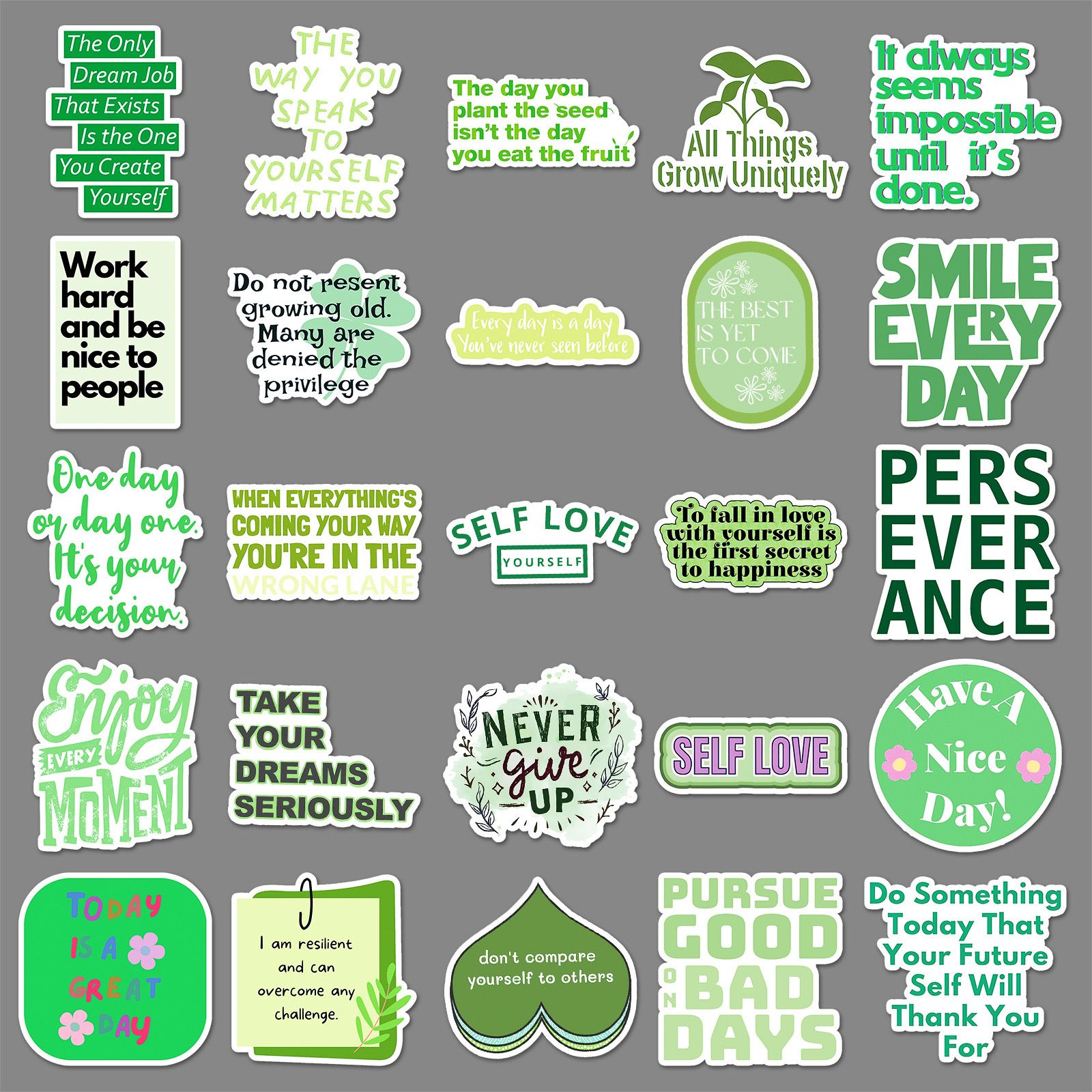 Set 50 Sticker Truyền Cảm Hứng Tiếng Anh