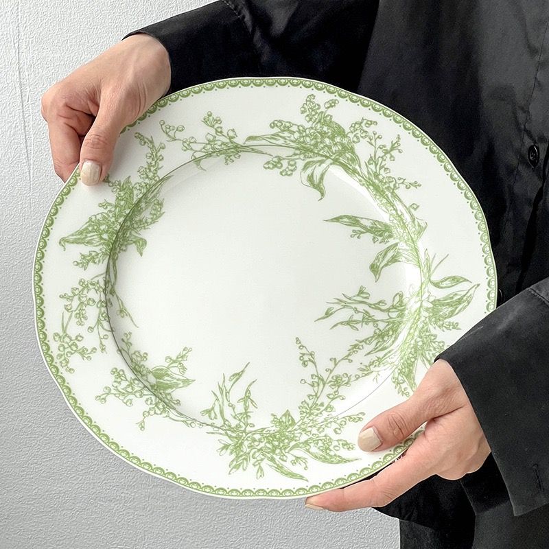 Bộ Đĩa Ăn Tối Cao Cấp Màu Xanh Ngọc Lục Bảo