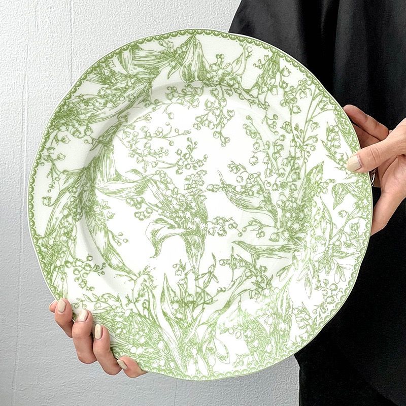 Bộ Đĩa Ăn Tối Cao Cấp Màu Xanh Ngọc Lục Bảo