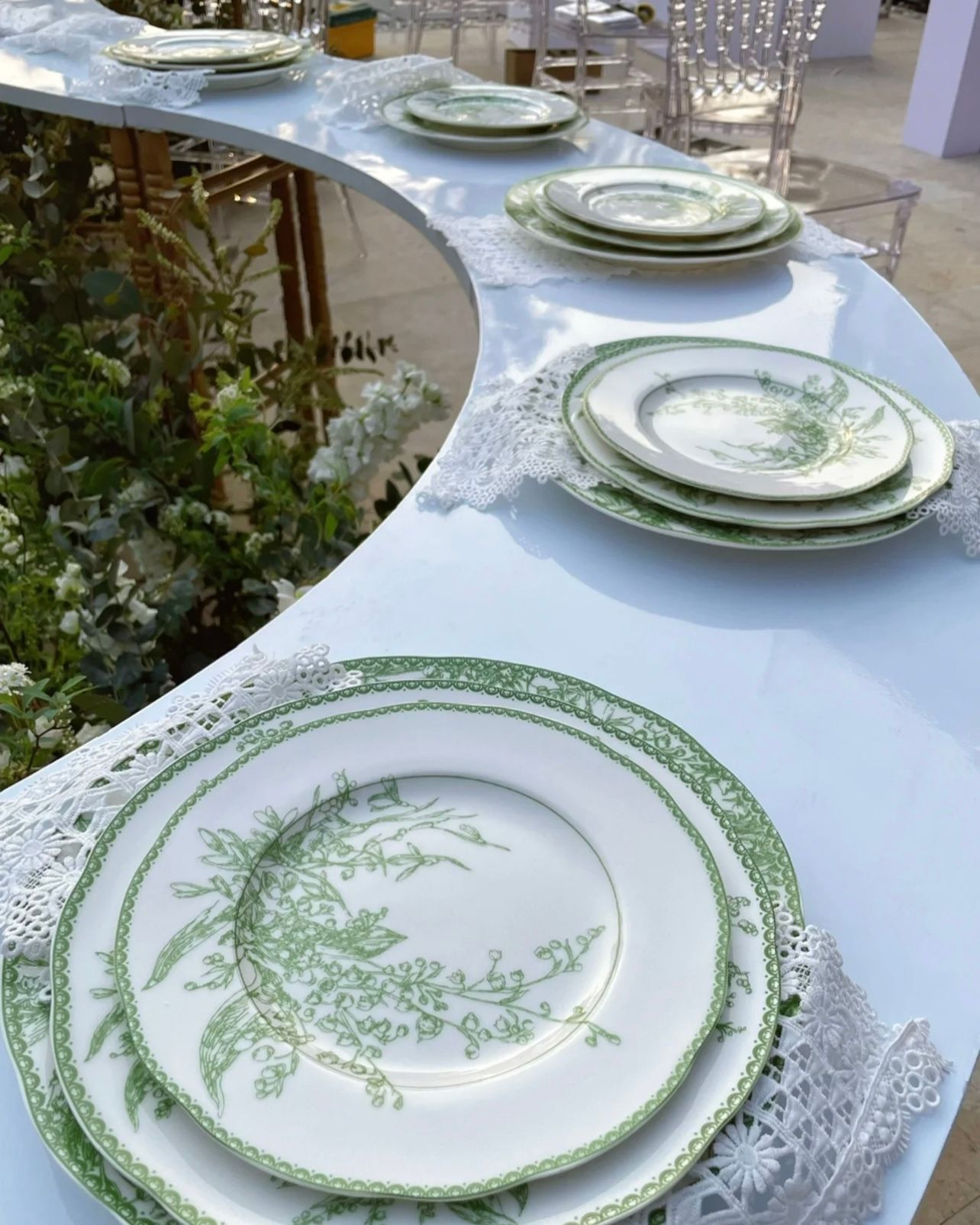 Bộ Đĩa Ăn Tối Cao Cấp Màu Xanh Ngọc Lục Bảo